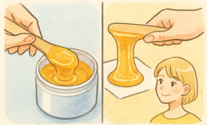 ソフトワックスとハードワックスの違いを示すワックスの質感イメージ