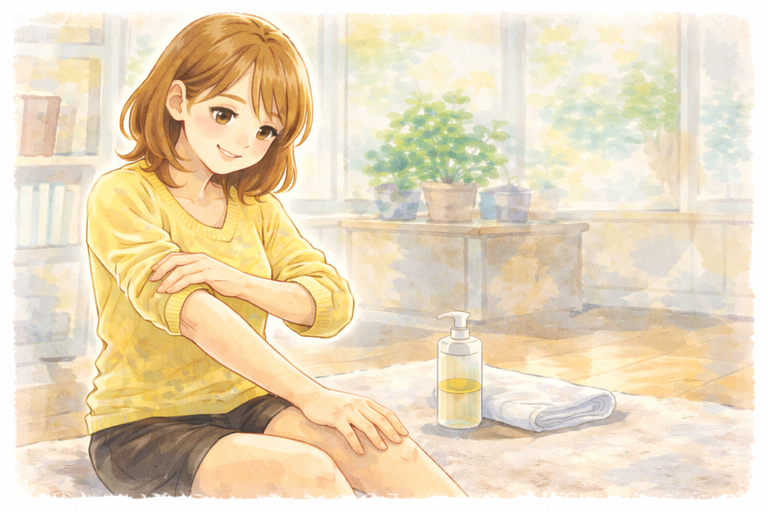 リラックスしたセルフリンパドレナージュのひととき