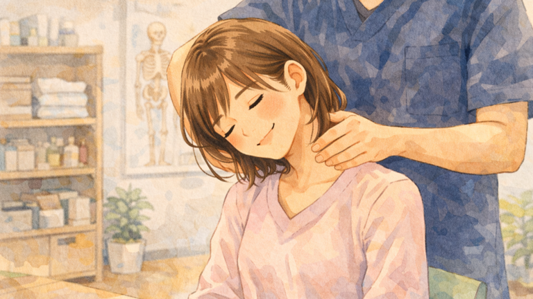 首のマッサージでリラックス