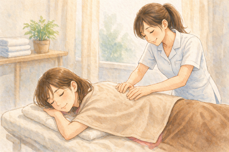 整体　生理中や産後　リラックスしたマッサージ