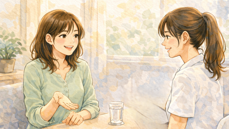 整体　生理中や産後　会話