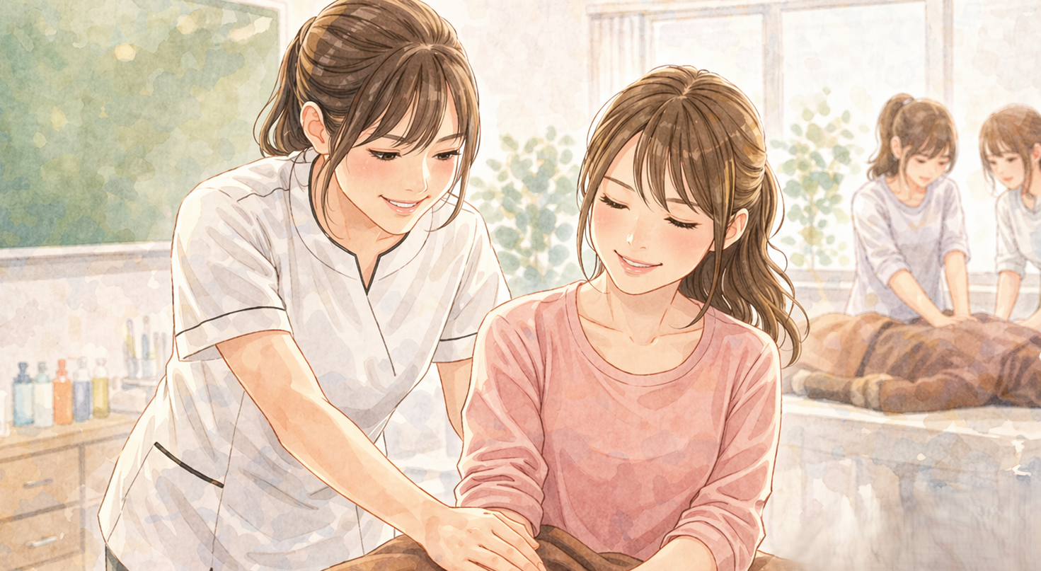 整体　生理中や産後　マサージレッスン