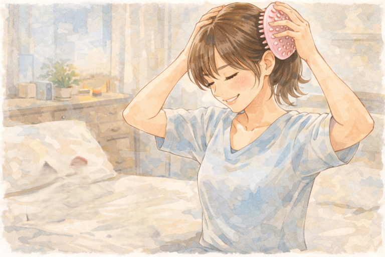 リラックスした髪のケアタイム