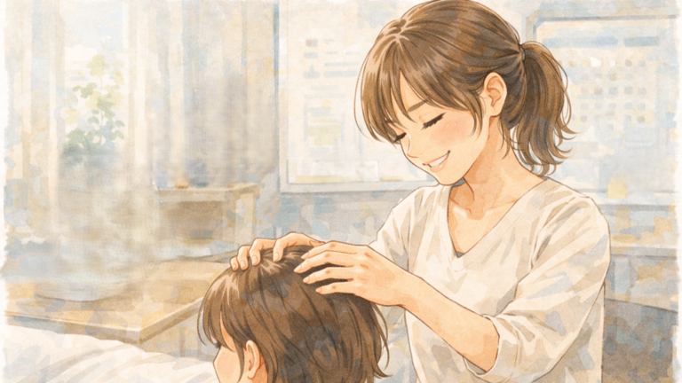 ヘッドマッサージの実践